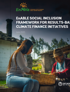 Social Inclusion Framework for Results-Based Climate Finance Initiatives
